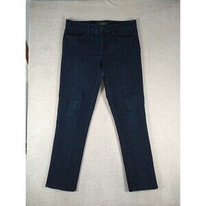 Lauren Ralph Lauren LRL Jeans Size 8 Modern Straight Ankle Dark Wash Denim